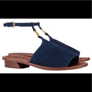 Tory Burch Gemini Link Suede Sandal